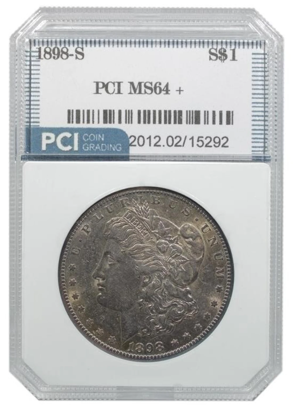 PCI MS-64+ 1898-S Morgan Dollar