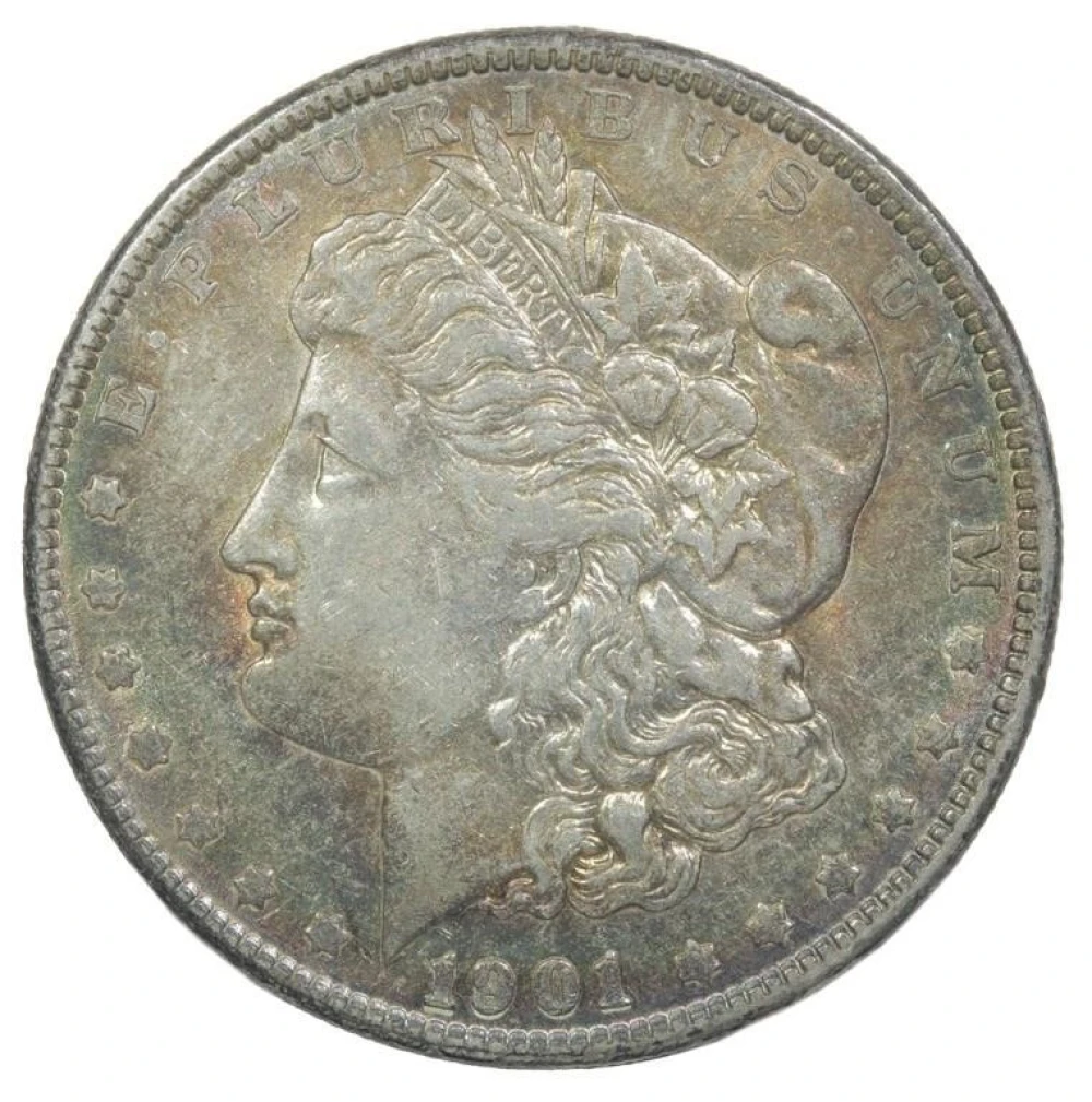 AU-50 or Finer Toned 1901 Morgan $1