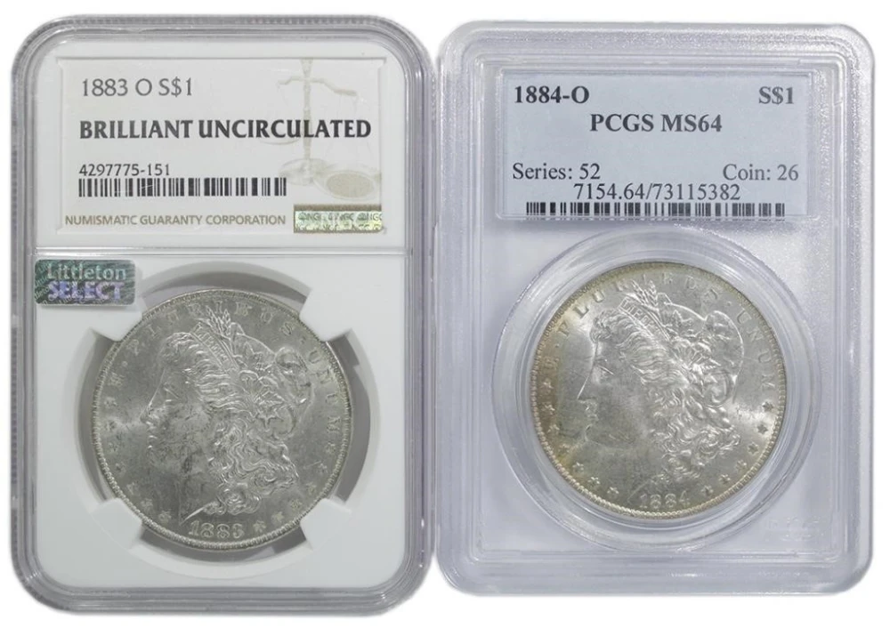 Certified New Orleans Morgan Dollar Duo