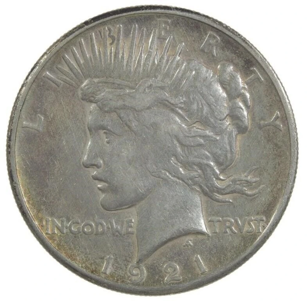 EF Details 1921 Peace $1
