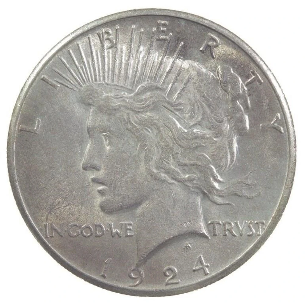 AU-58 1924-S Peace $1