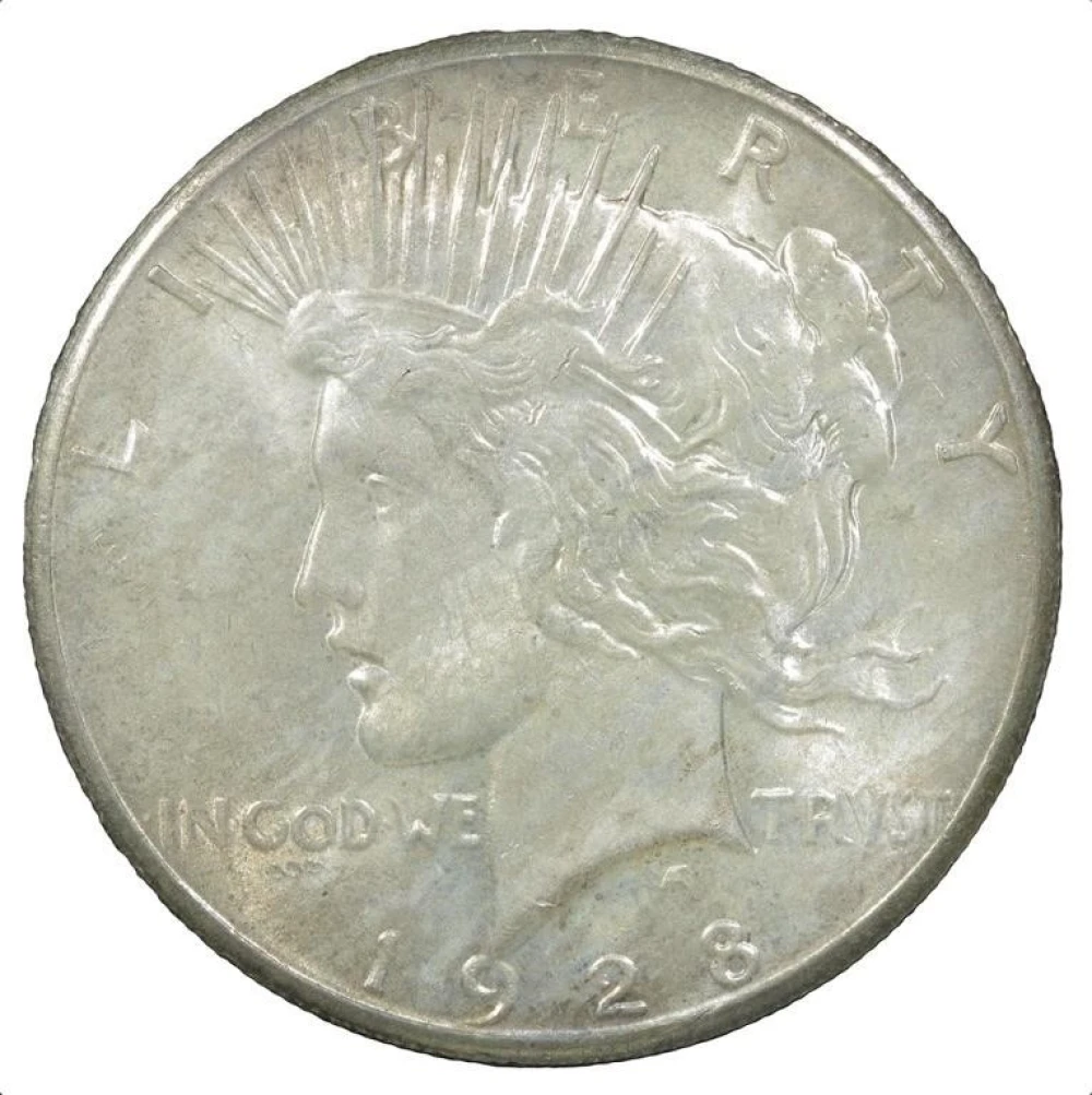 MS-62 Toned 1928 Peace $1