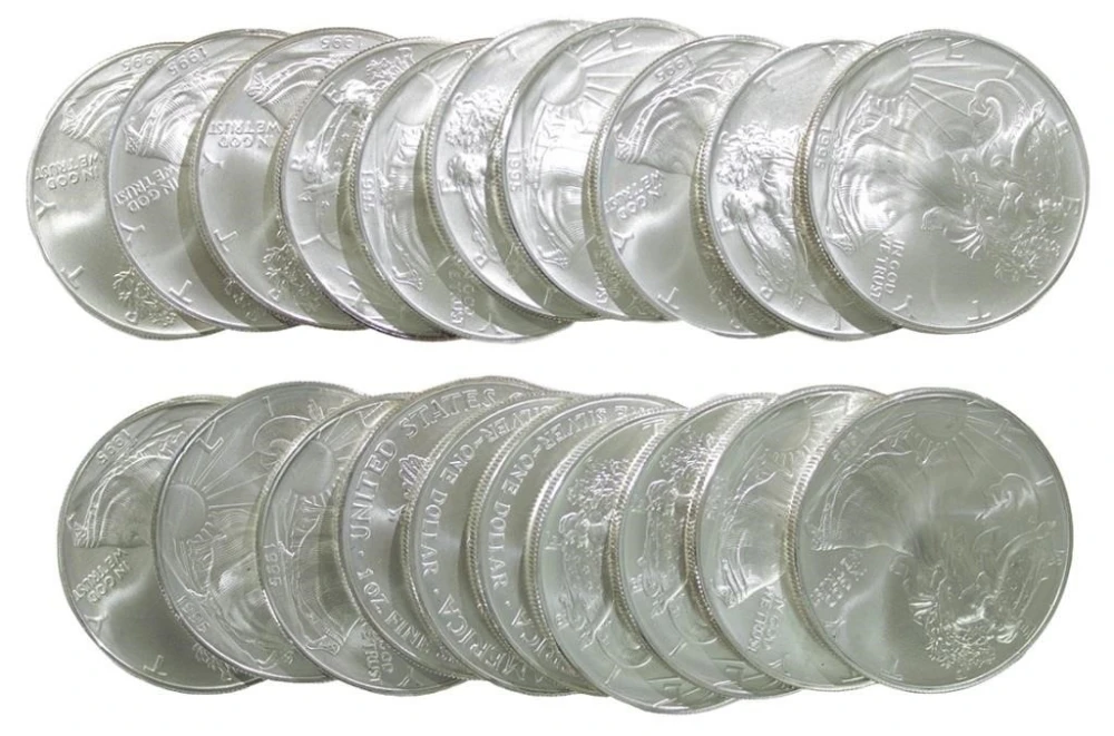 Gem Original Roll Of 1995 Silver Eagles
