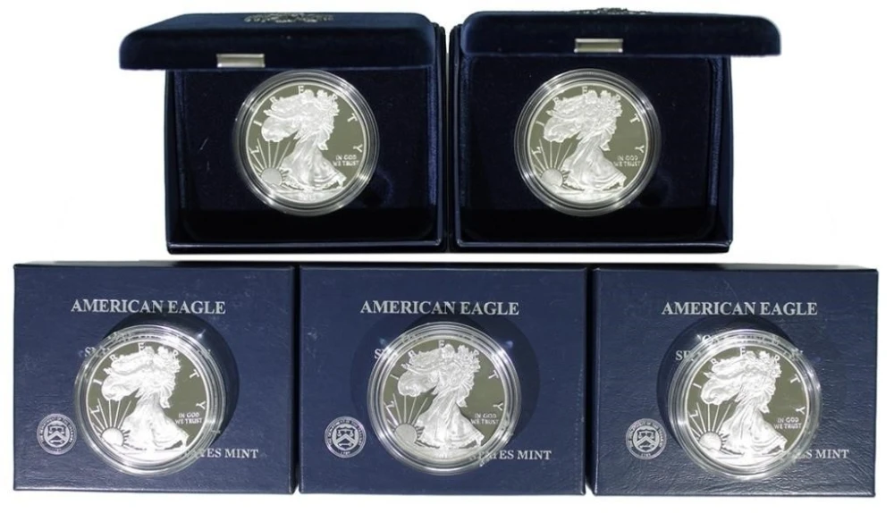 Another Lot of 5 2013-W Proof Silver Eagles