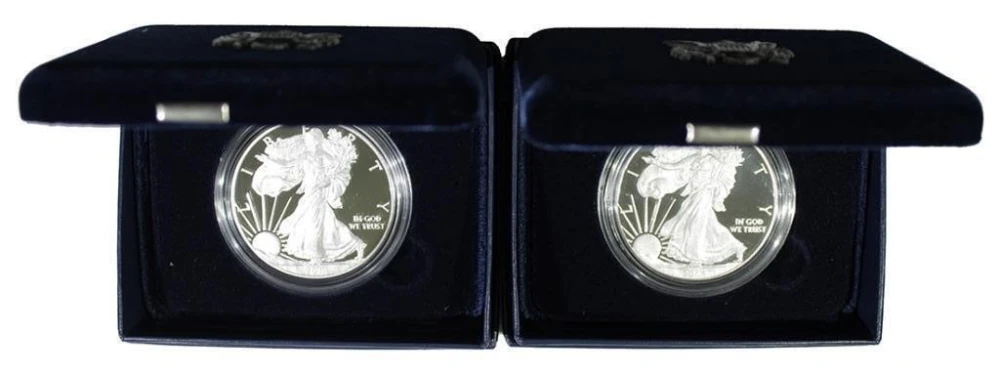 Pair of 2014 Proof Silver Eagles