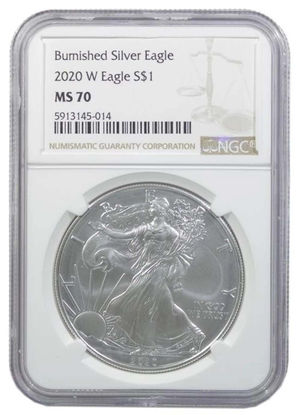 NGC MS-70 2020-W Silver American Eagle $1