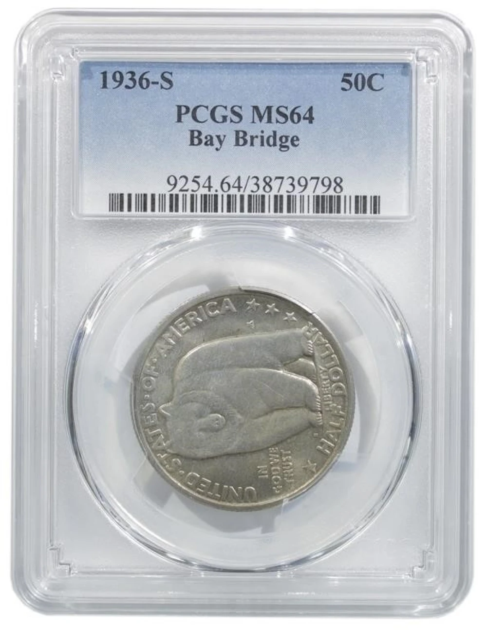 PCGS MS-64 1936-S Bay Bridge Half Dollar