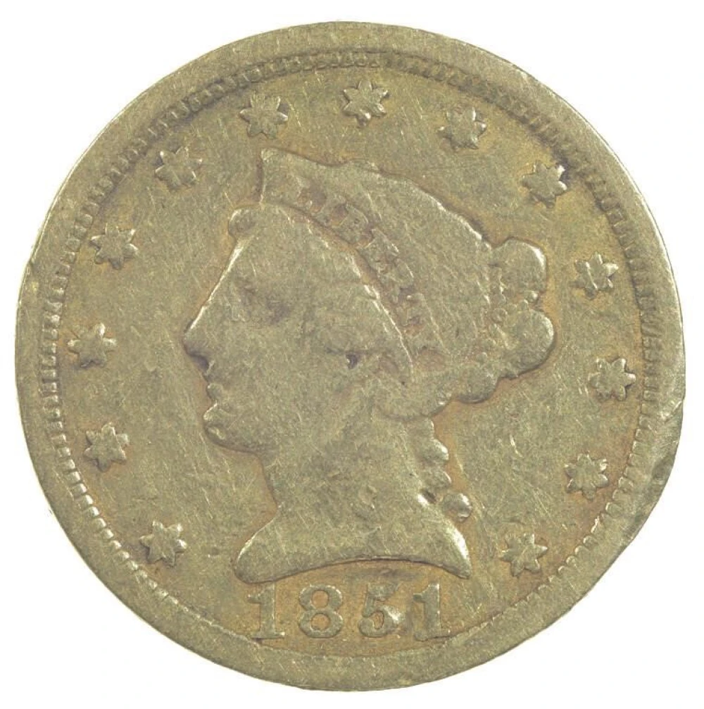 VF Details 1851 Gold $2.50