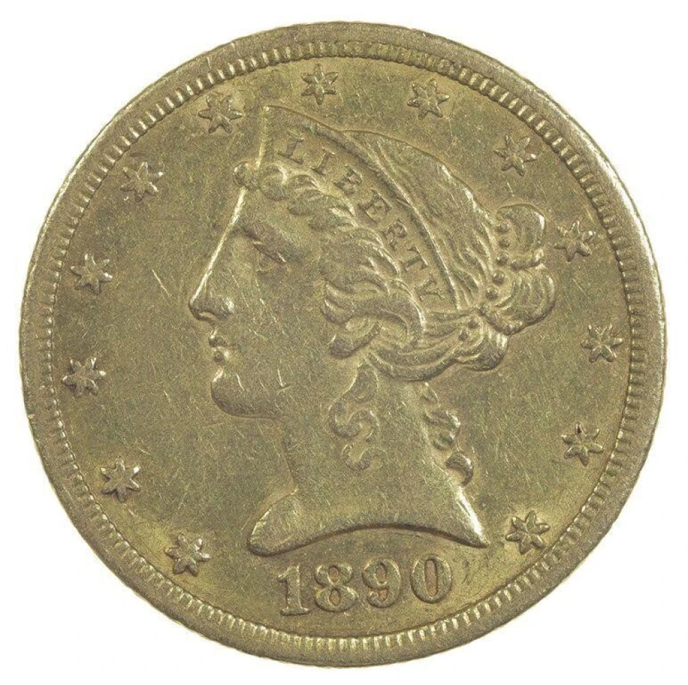 EF-45 or Finer 1890-CC Gold $5