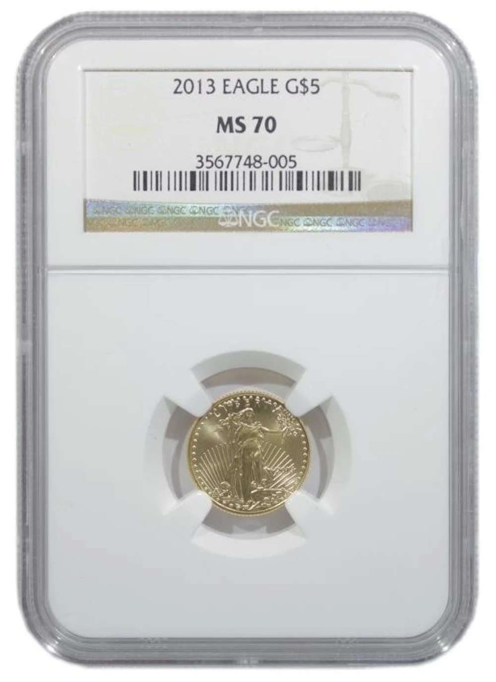 NGC MS-70 2013 American Eagle Gold $5
