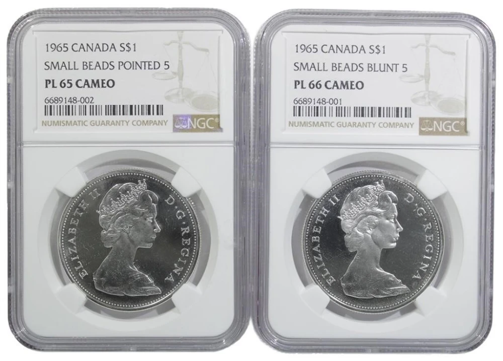Canada. 1965 Silver $1 Variety Duo