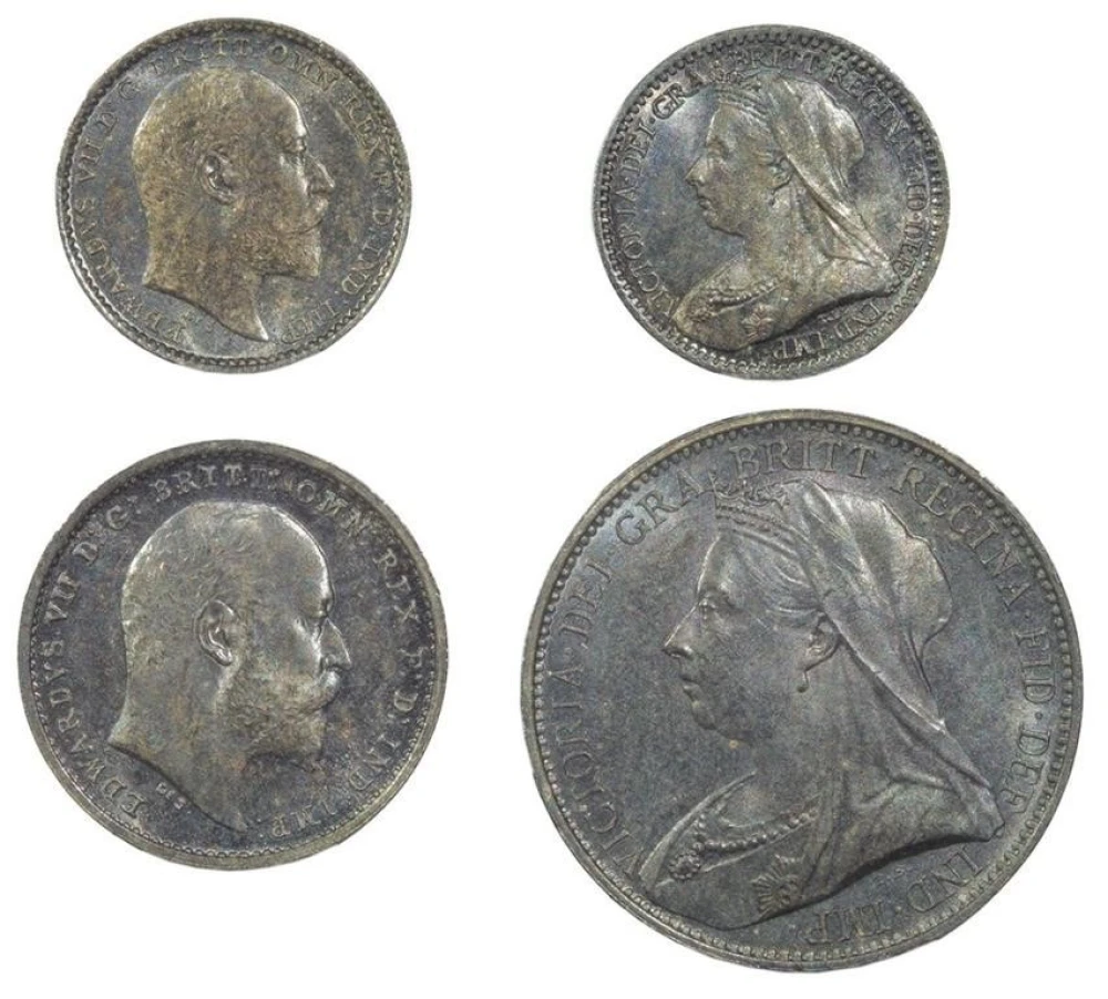 Great Britain. 4 Pieces of Gem Maundy Coinage.