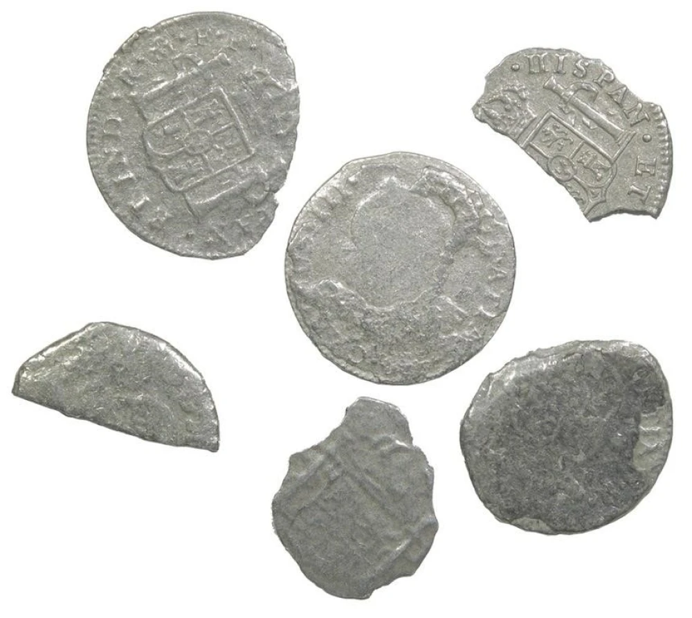 Six Pieces Shipwreck Small Denomination Silver