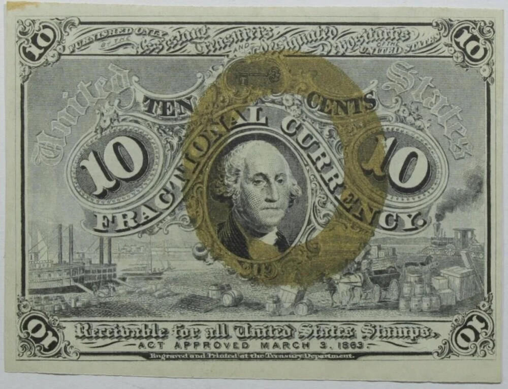 Crisp Unc 10-Cents Fractional Currency