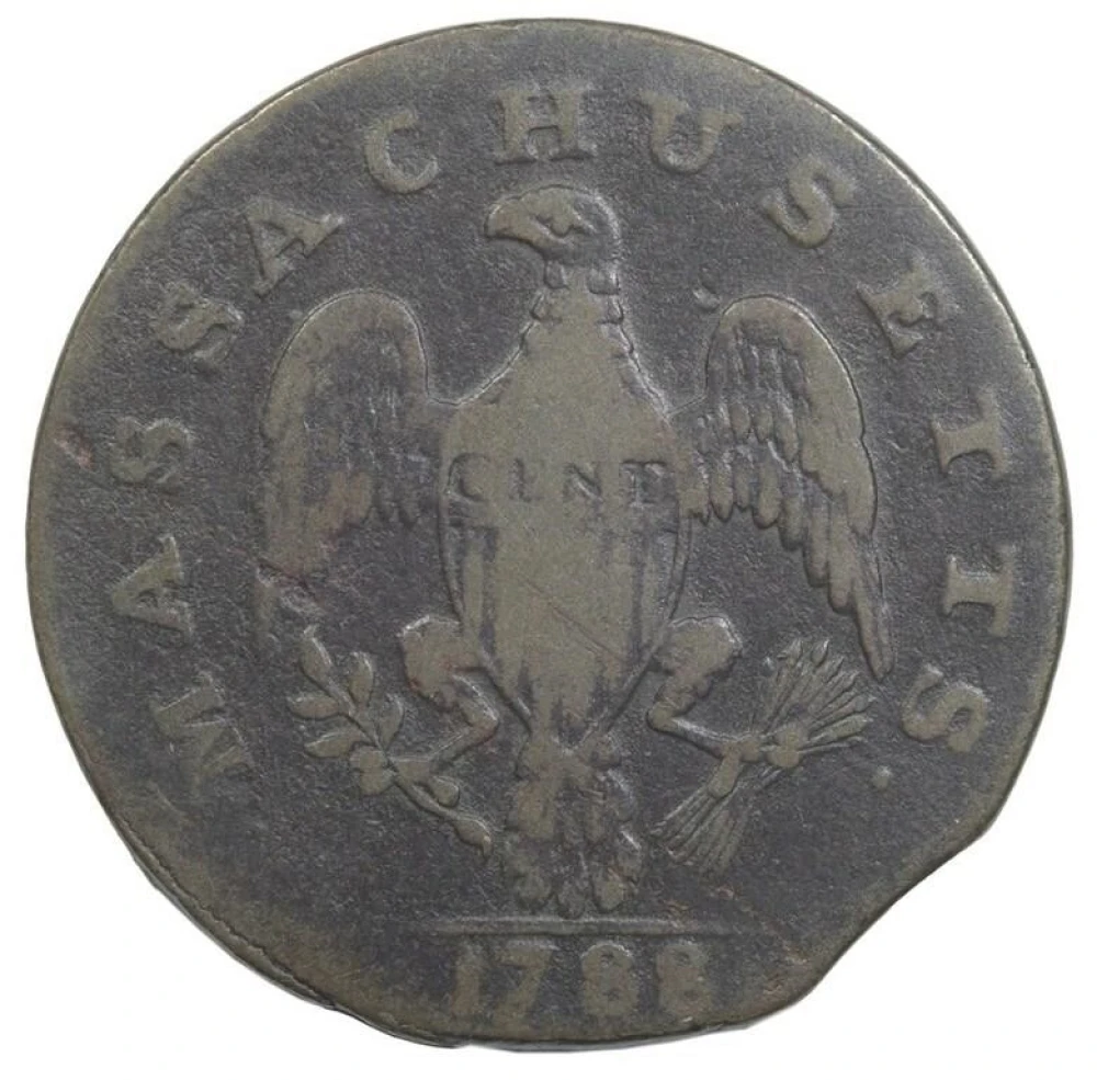 Massachusetts. Dark VF 1788 Cent
