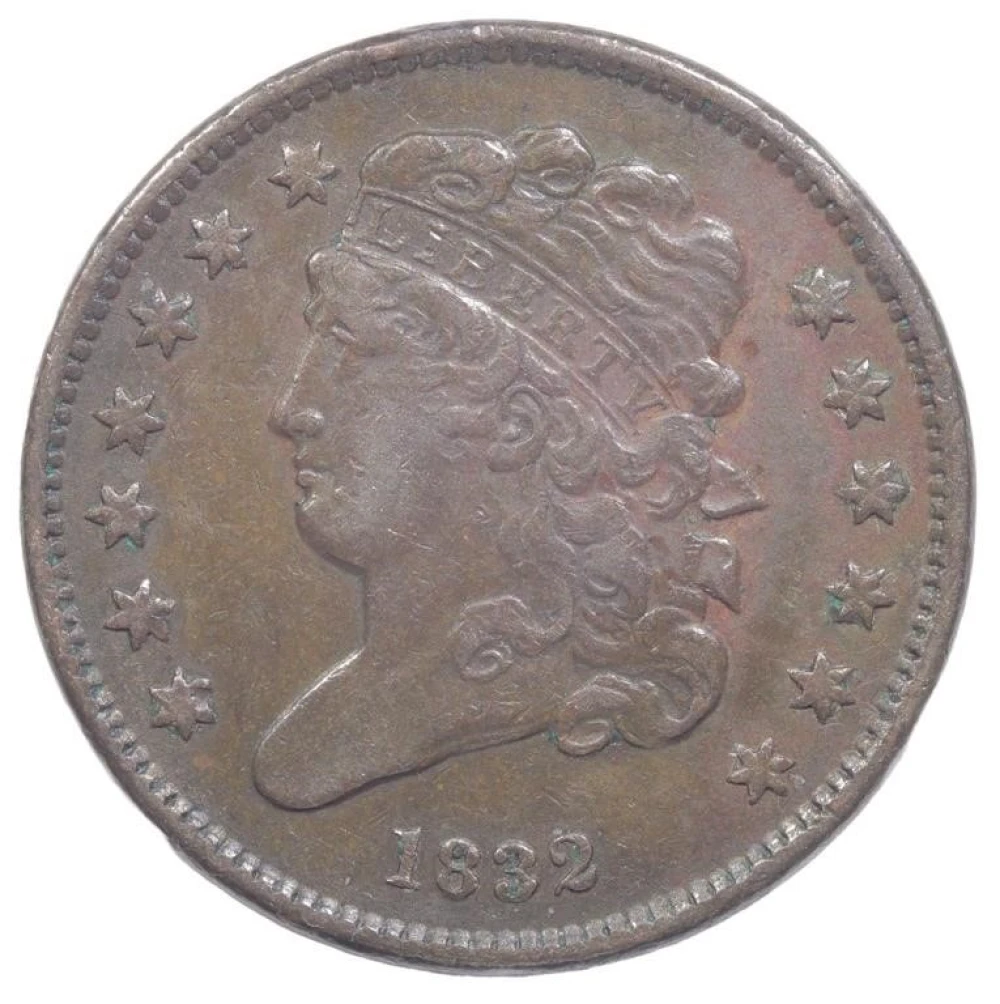 EF-40 1832 Half Cent