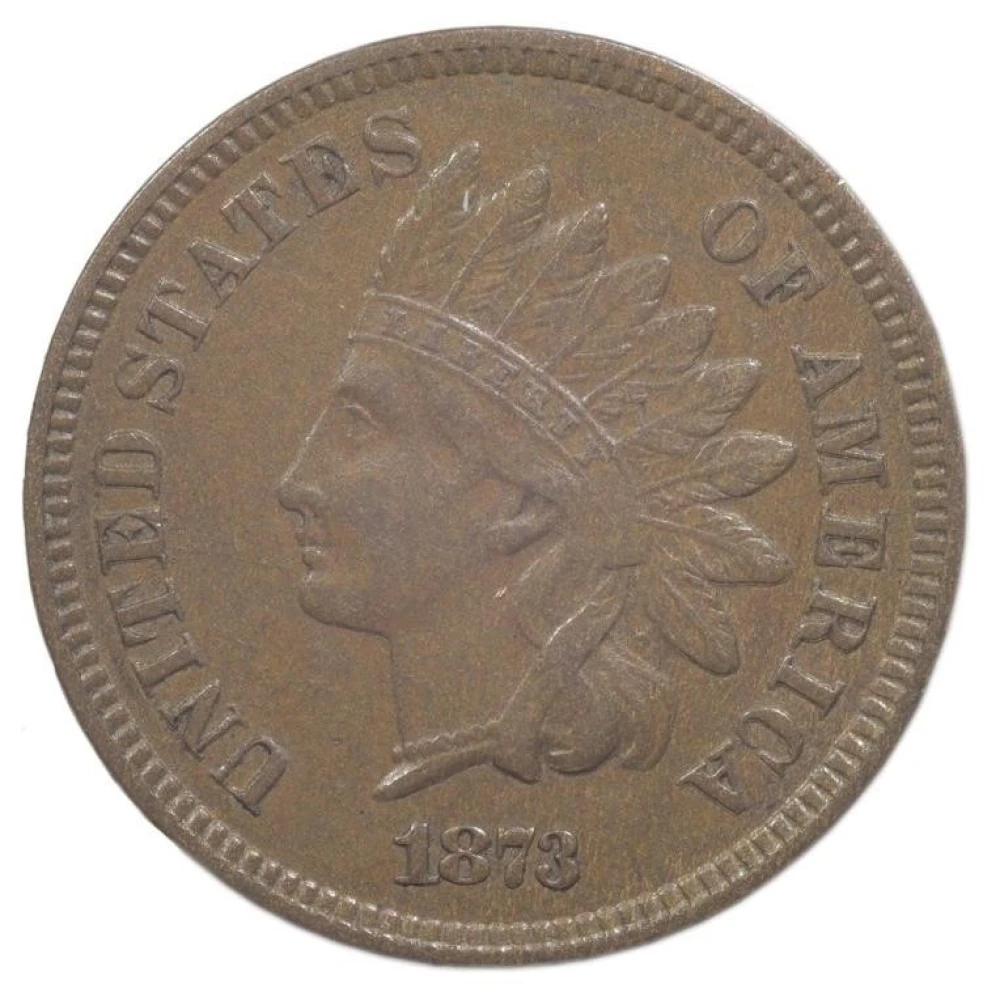 EF-40 1873 Open 3 Indian Cent