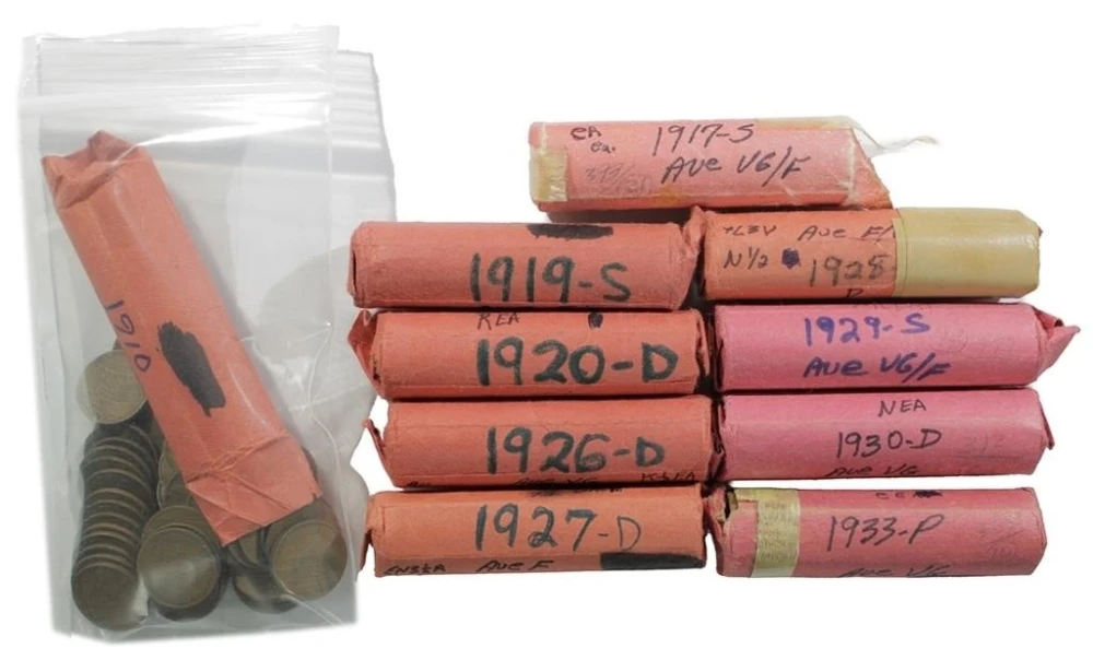 Average Circulated Early Lincoln Cent Rolls