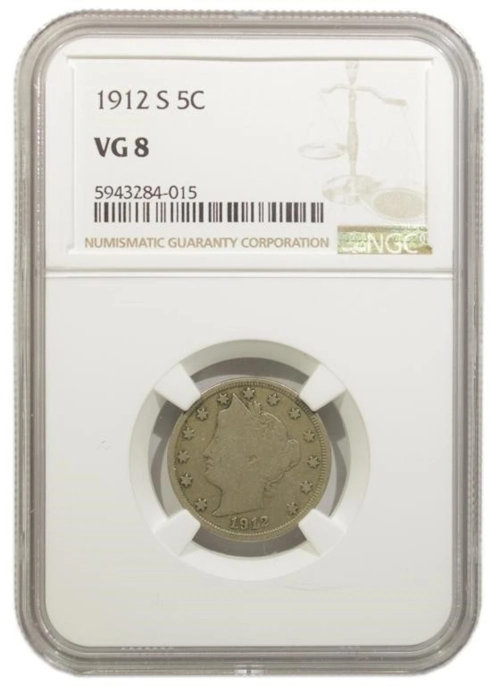 NGC VG-8 1912-S Nickel