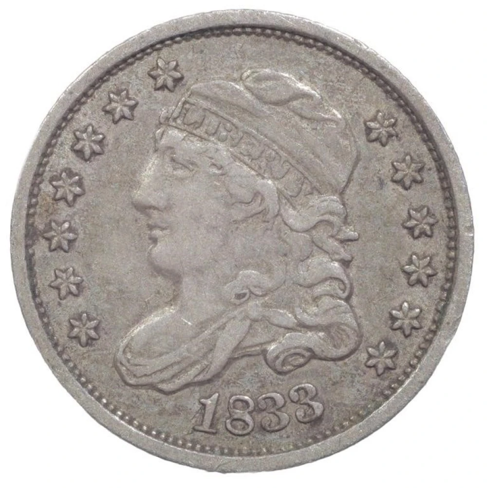 VF-30 1833 Half Dime
