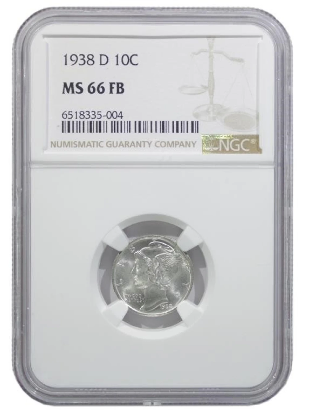NGC MS-66 FB 1938-D Dime