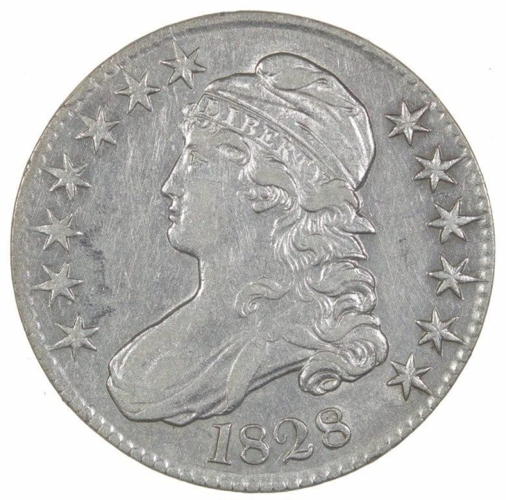 AU-50 Details 1828 Half Dollar
