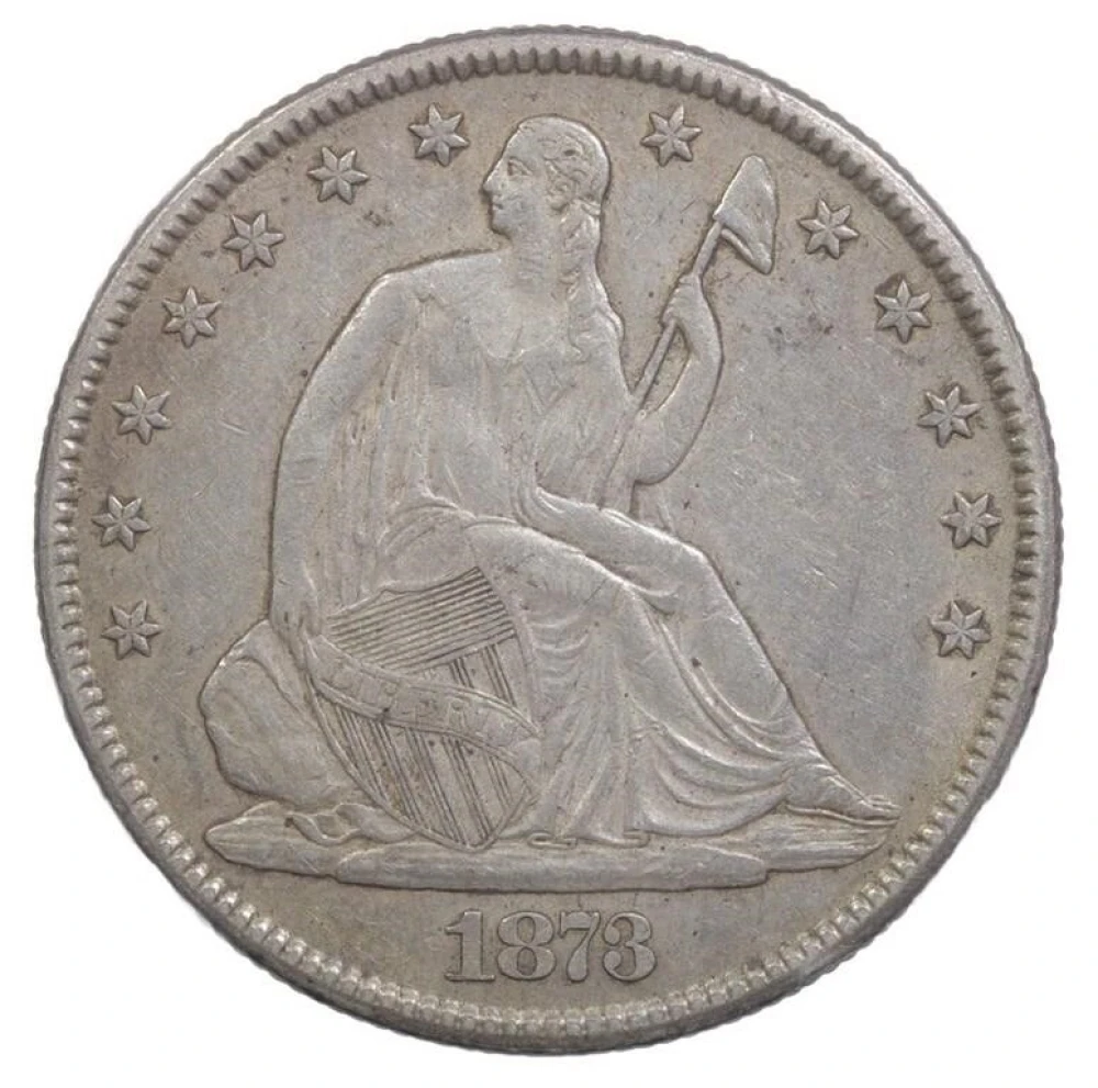 EF-45 Details 1873 Half Dollar