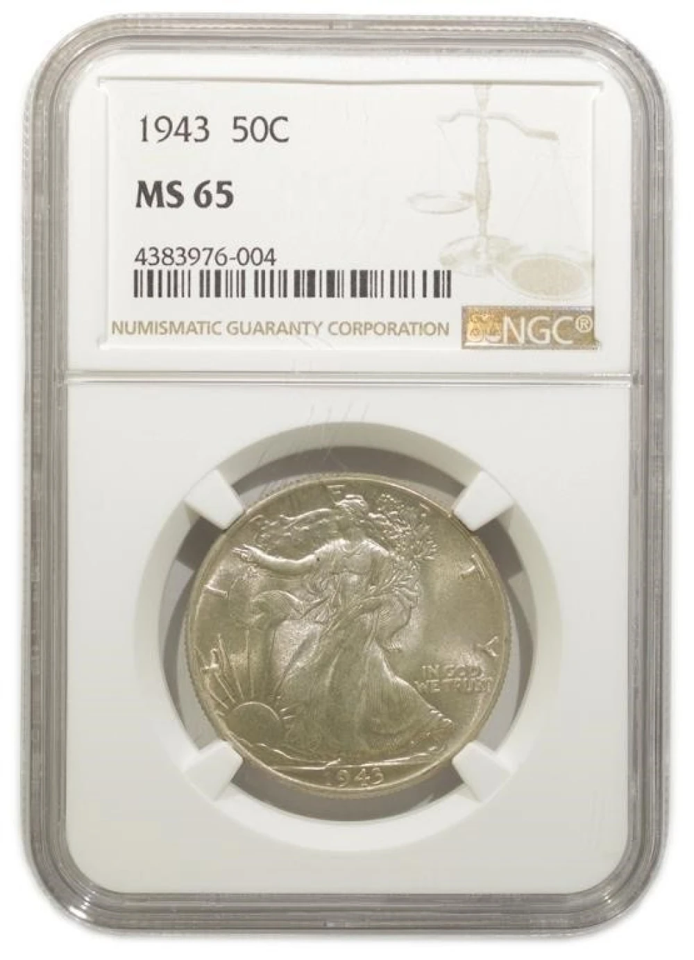 NGC MS-65 1943 Half Dollar