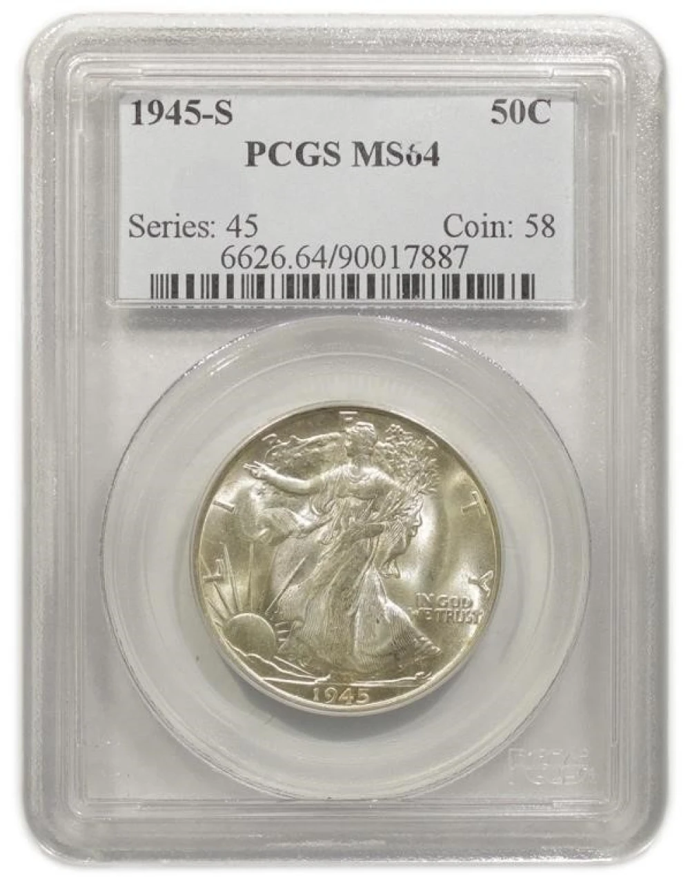 PCGS MS-64 1945-S Half Dollar