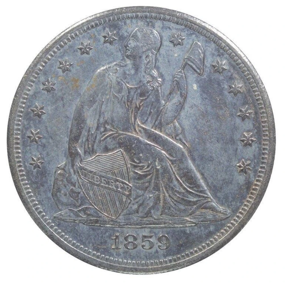 UNC Details 1859-O Seated Dollar