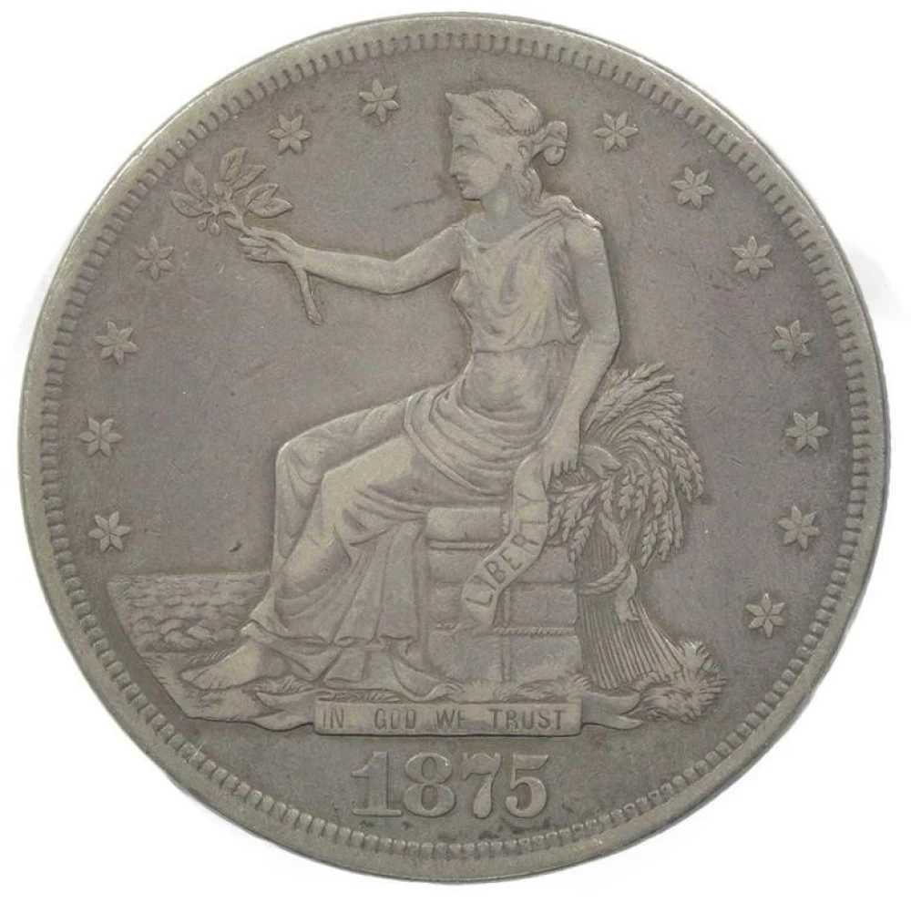VF-25 1875-CC Trade Dollar