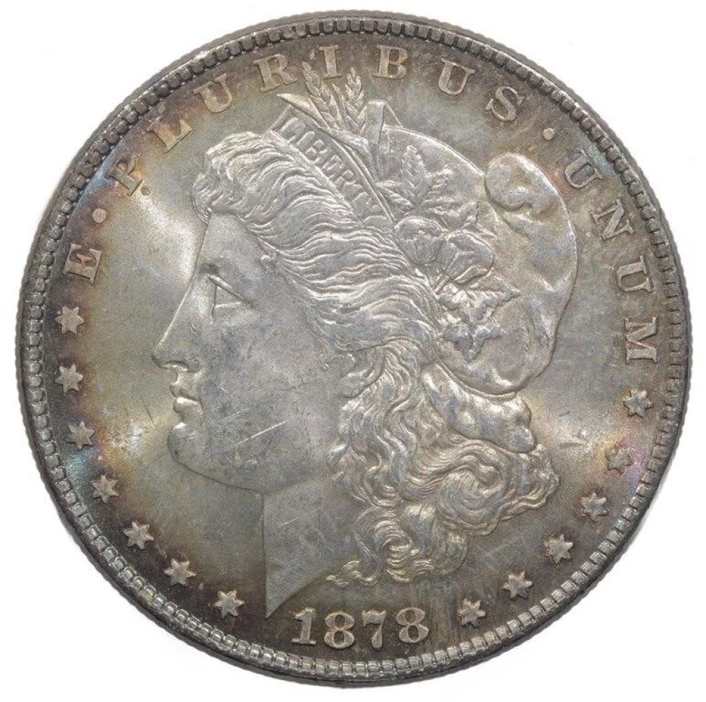 Toned MS-63 1878 8 TF Morgan Dollar