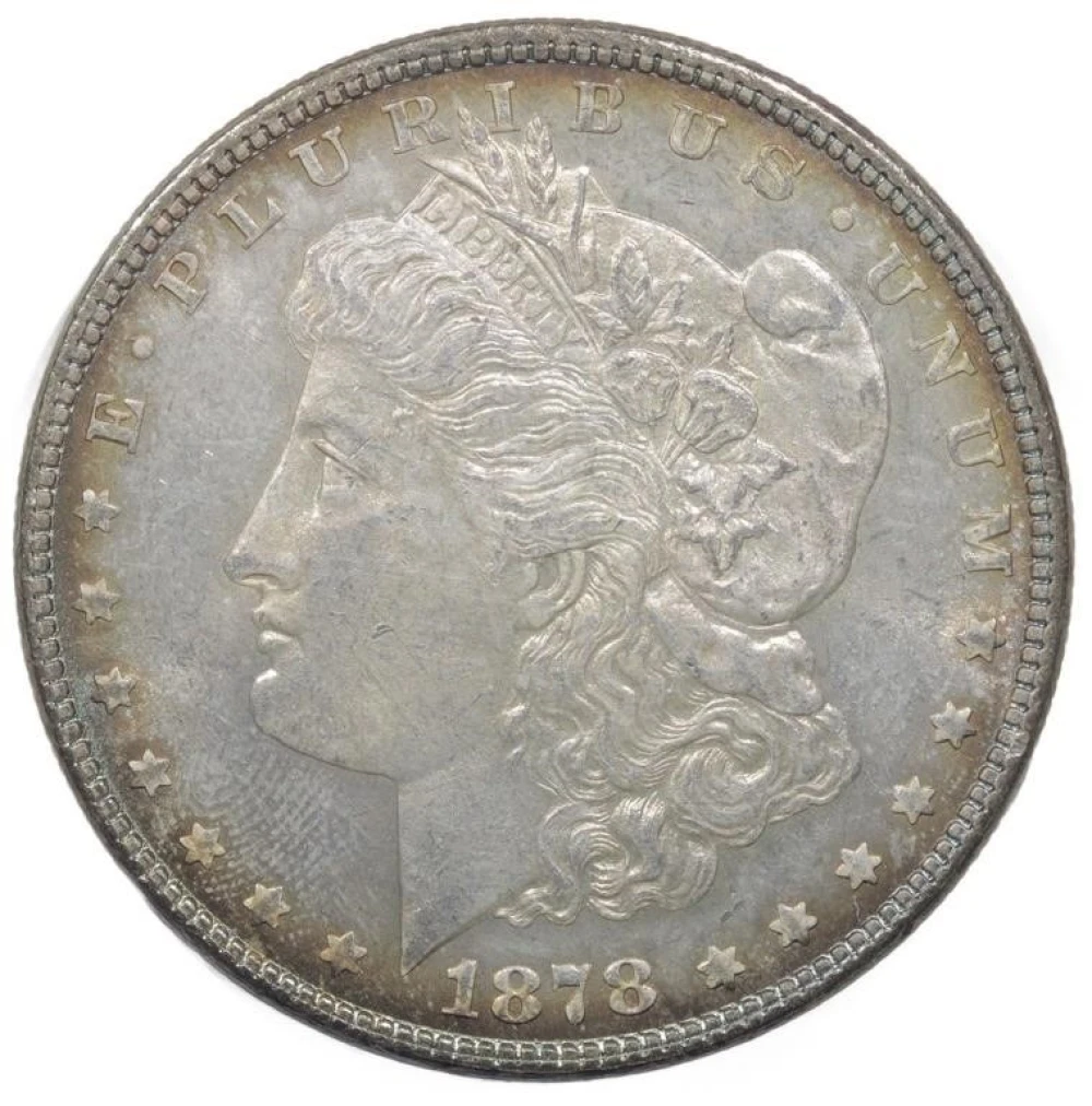 Toned MS-64 1878 7/8 TF Morgan $1
