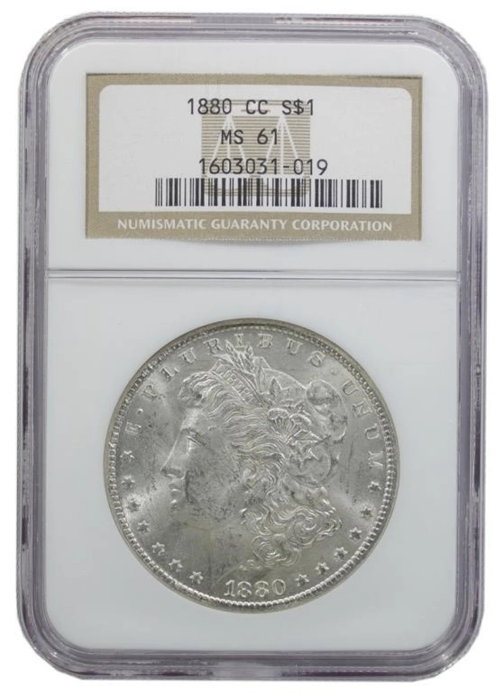 NGC MS-61 1880-CC Morgan Dollar