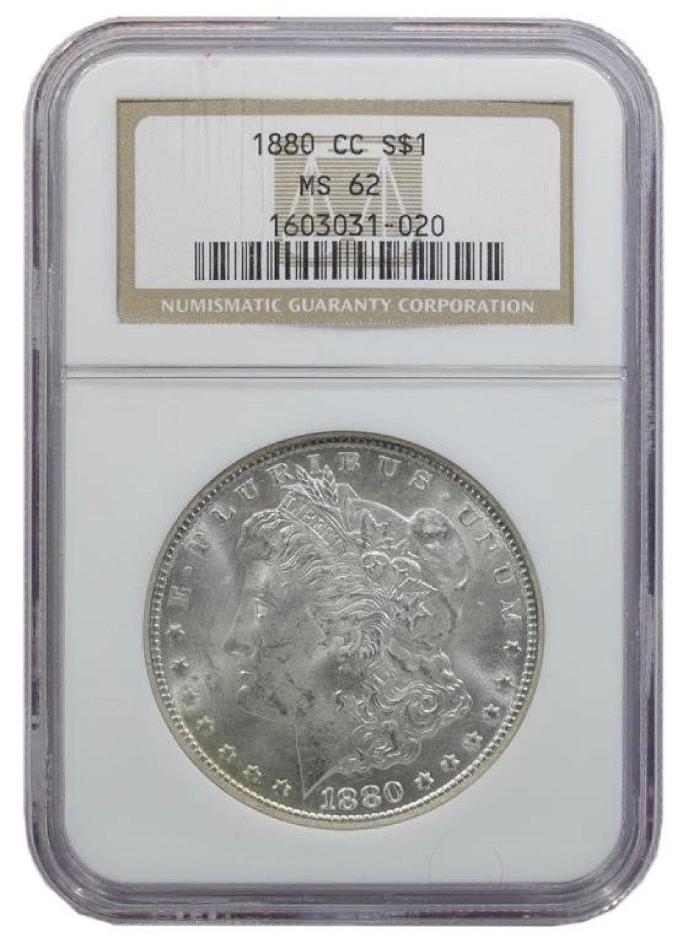 NGC MS-62 1880-CC Morgan $1