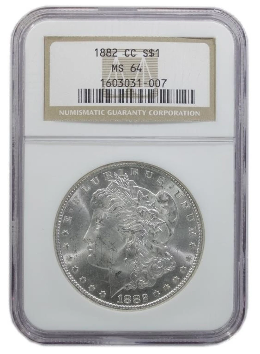 NGC MS-64 1882-CC Morgan $1