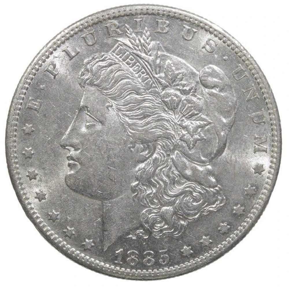 AU-55 1885-S Morgan Dollar