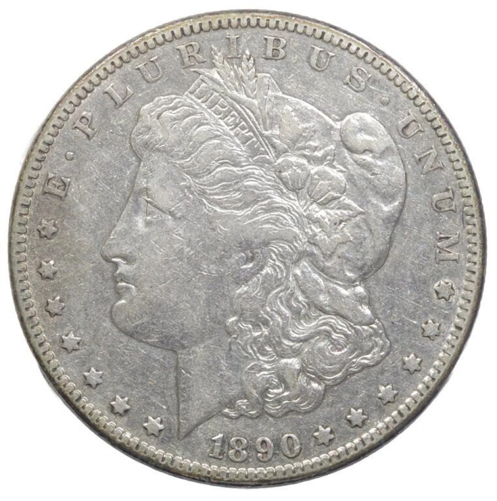 EF-45 Details 1890-CC Morgan Dollar