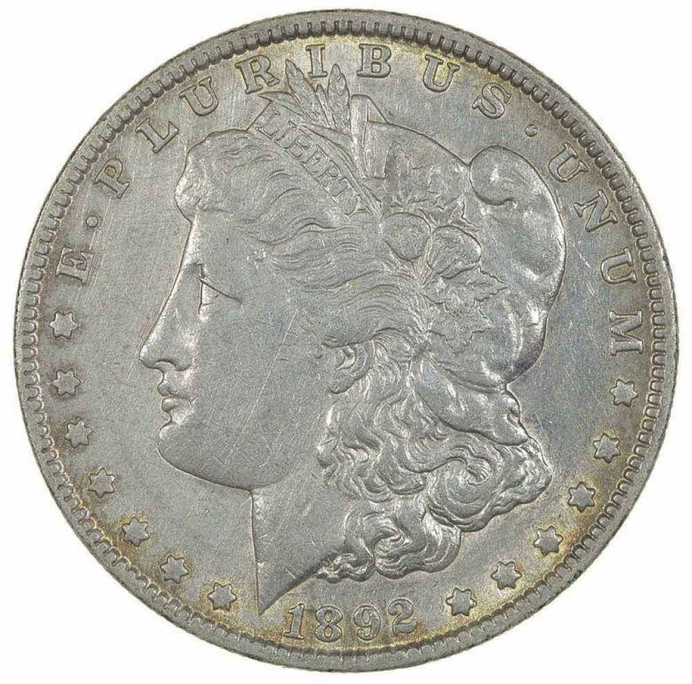 AU-50 Details 1892-O Morgan $1