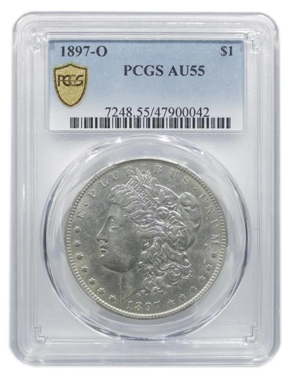 PCGS AU-55 1897-O Morgan $1