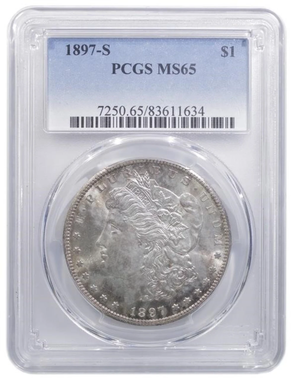 PCGS MS-65 Toned 1897-S Morgan $1