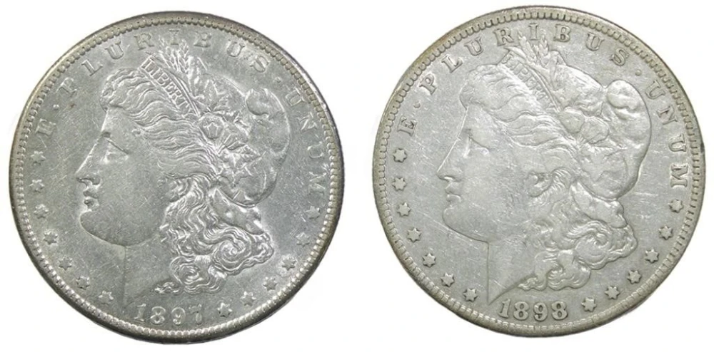 1897-S & 1898-S Morgan Dollar Pair