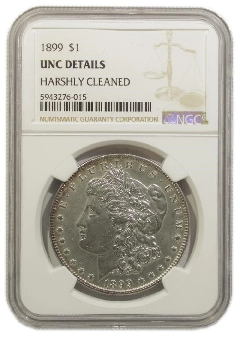 NGC Unc Details 1899 Morgan Dollar