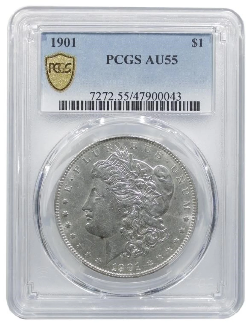 PCGS AU-55 1901 Morgan Dollar