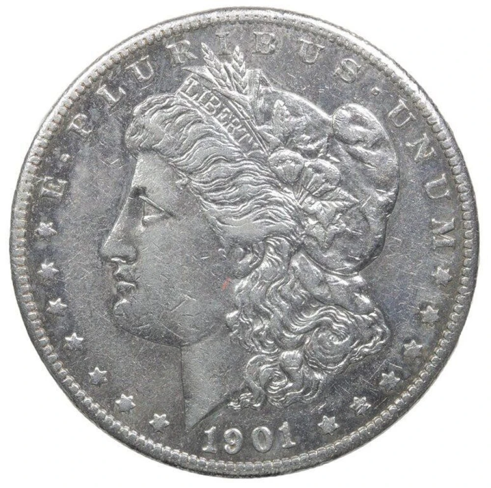 AU-50 Details 1901-S Morgan Dollar