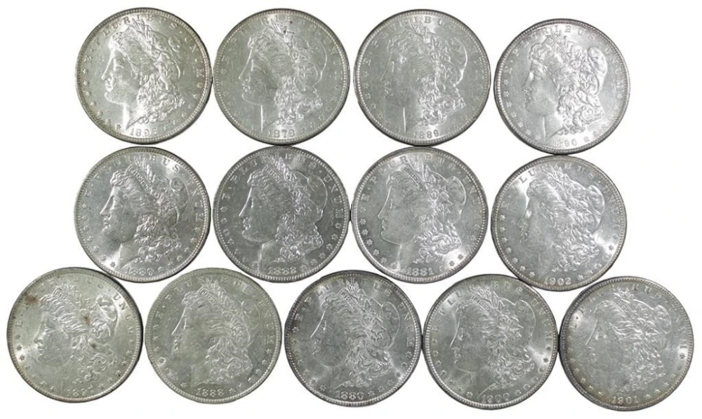13 Different Pre-1921 Morgan Dollars