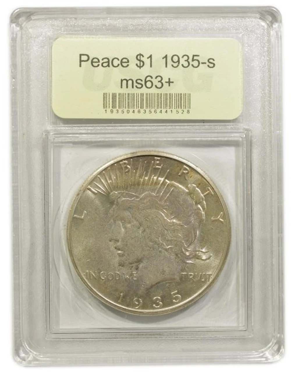 USCG MS-63 Toned 1935-S Peace $1