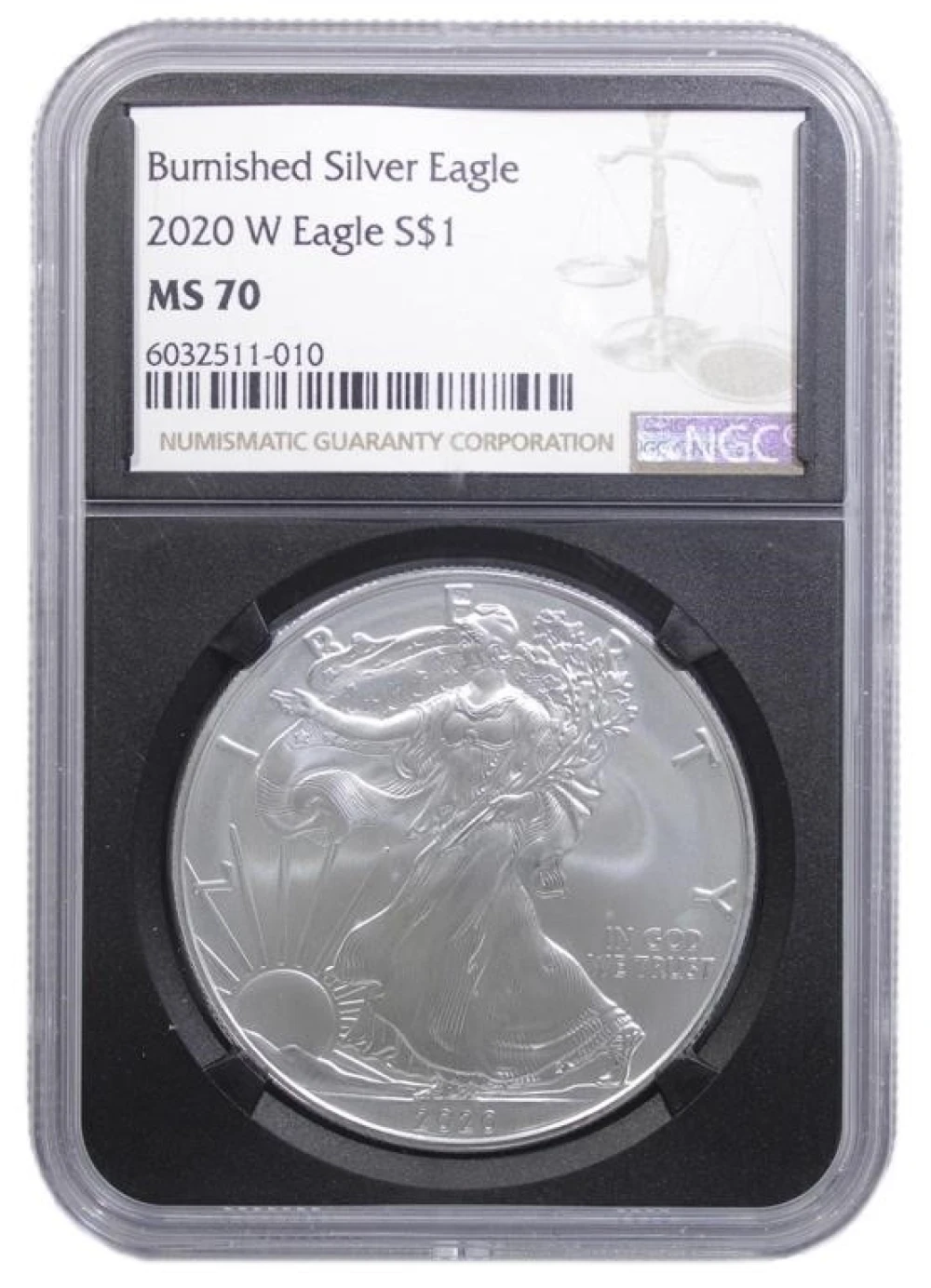 NGC MS-70 2020-W Silver Eagle $1
