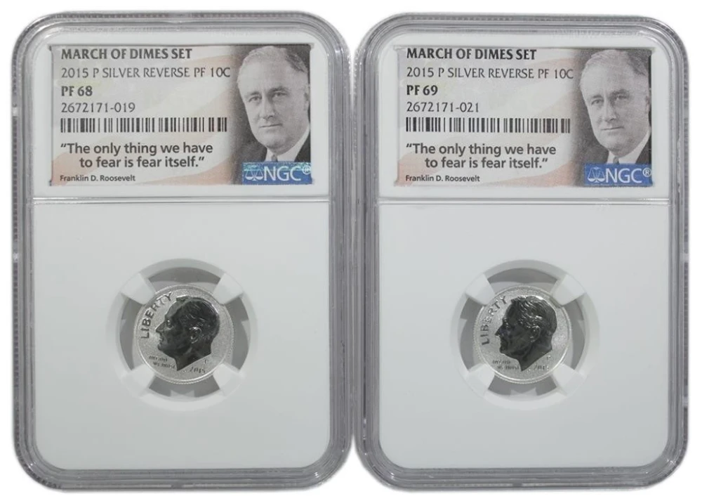 Pair of 2015-P March of Dimes Set Dimes