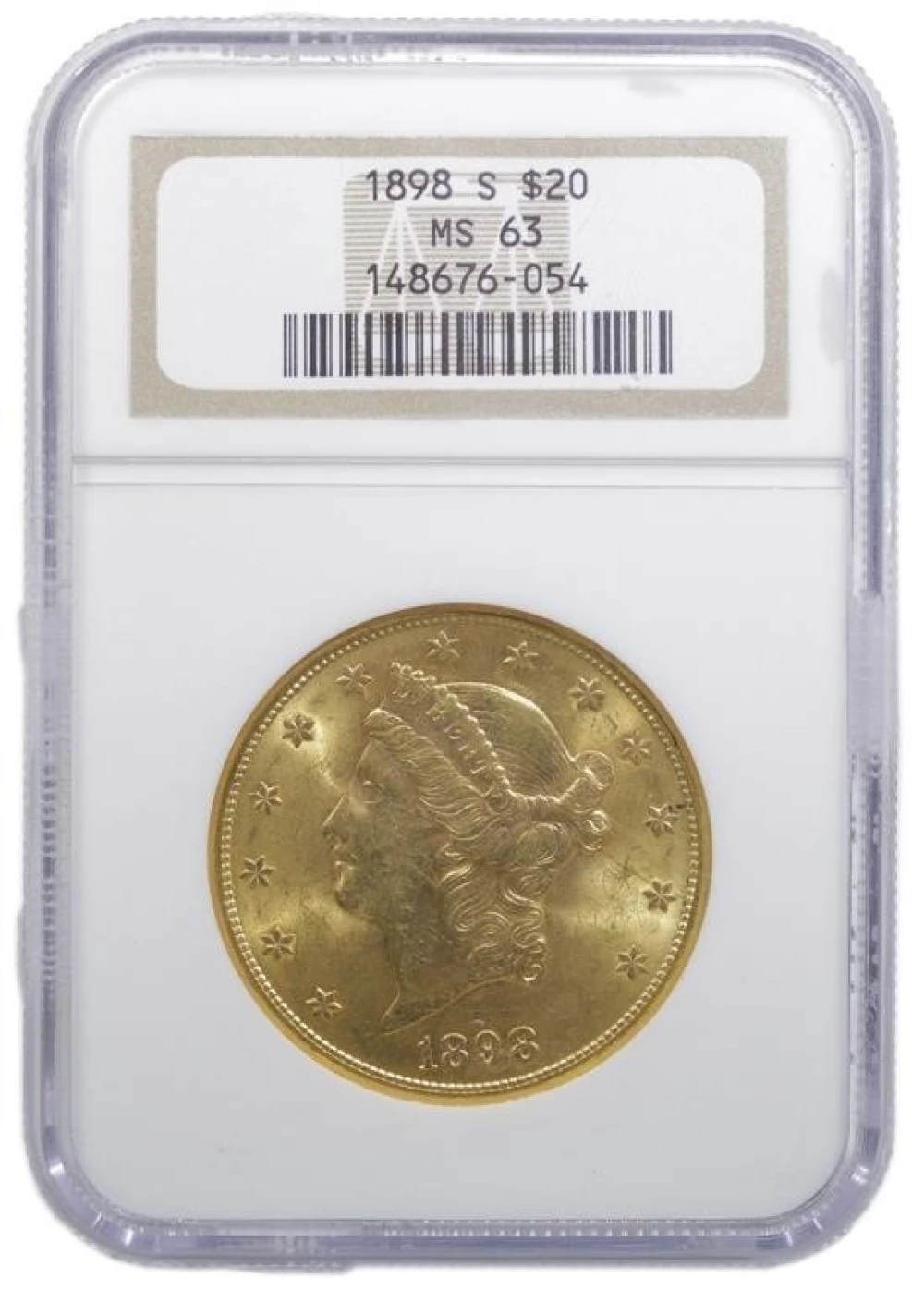 NGC MS-63 1898-S Gold $20